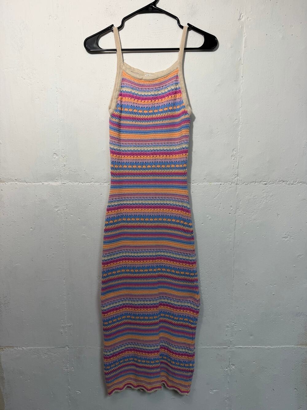 Z Supply Santa Cruz Stripe Midi Dress Womens XS Knit Crochet
